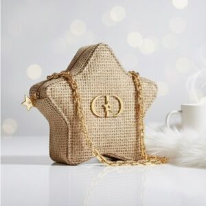 Christian Dior Pouch Star Gold Beige Novelty Logo Holiday Exclusive CD 2025